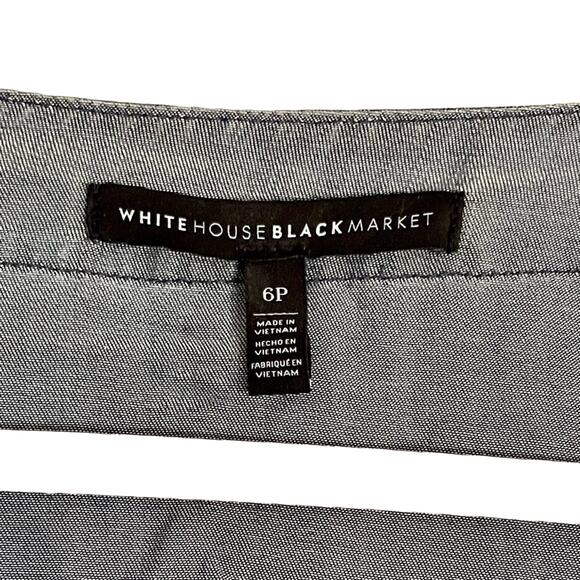 WHBM The Carmen Lyocel Denim Bell-Sleeve Blouse Size 6 Petite - Picture 8 of 11